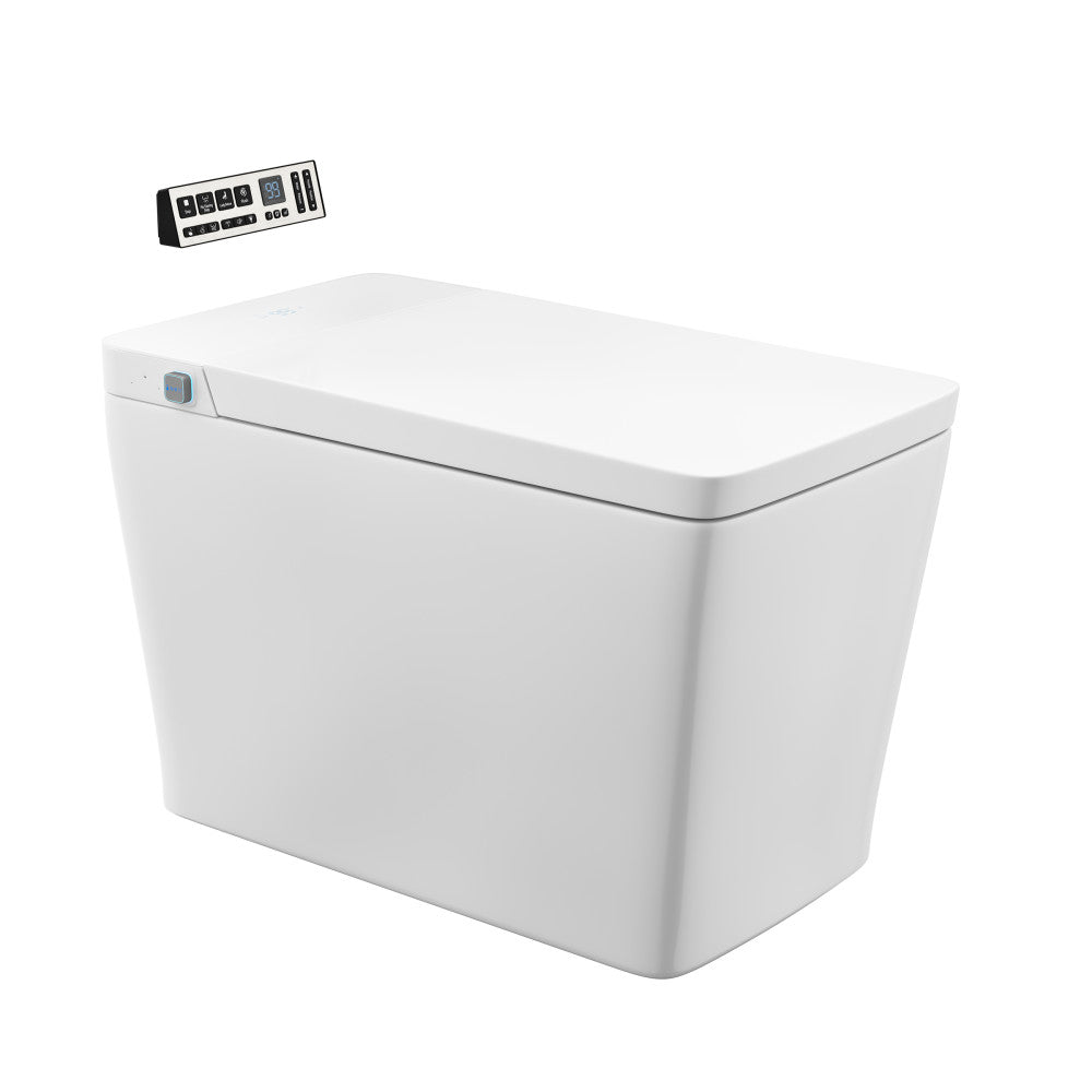 Swiss Madison Concorde Smart One-Piece 1.28 GPF Single Top Flush Toilet in Glossy White