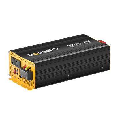 BougeRV 2000W 12V Pure Sine Wave Inverter with Bluetooth