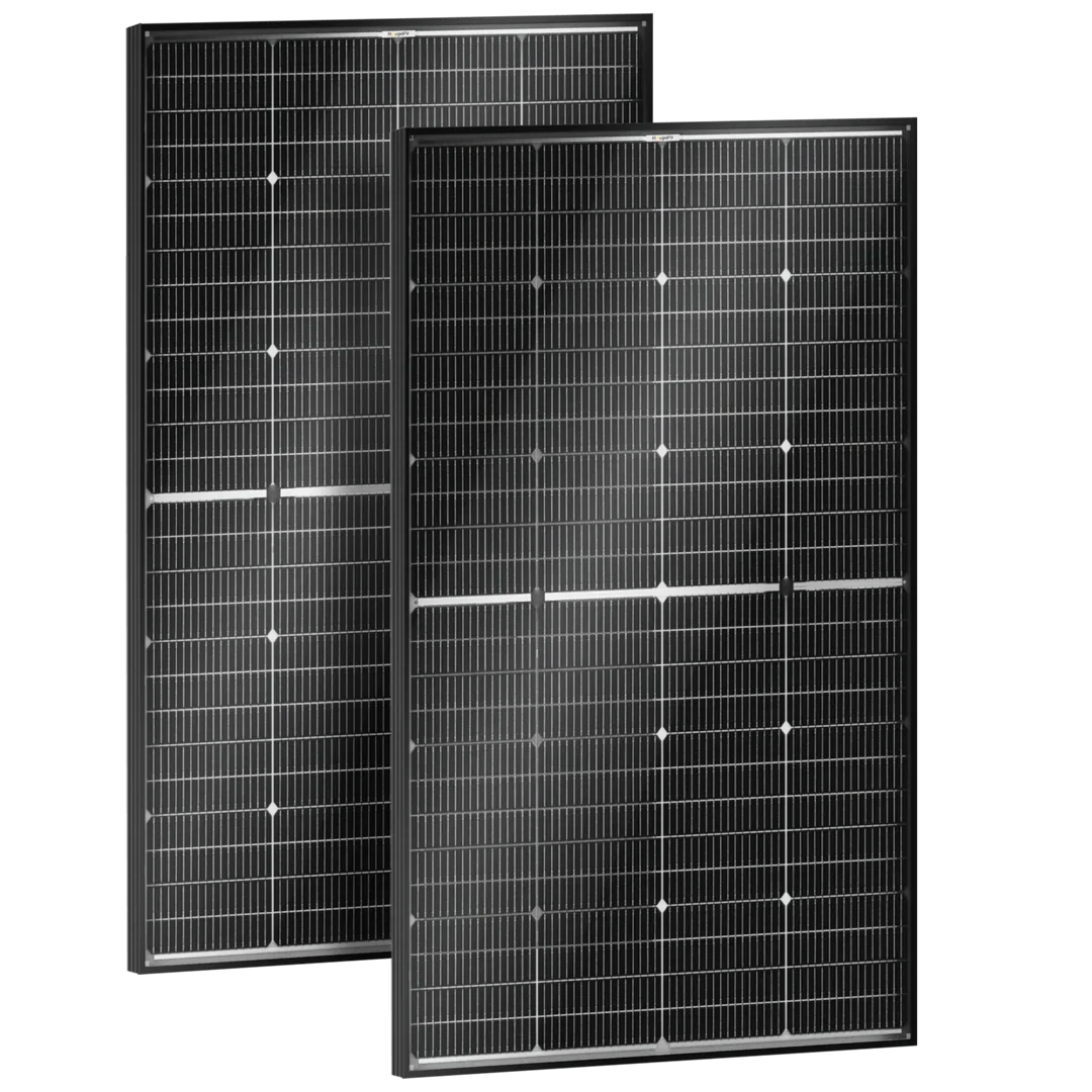 BougeRV N-Type 12V/24V 200 Watt Bifacial 16BB Solar Panel