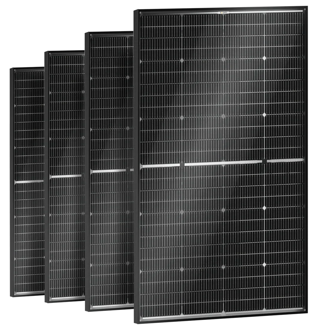 BougeRV N-Type 12V/24V 200 Watt Bifacial 16BB Solar Panel