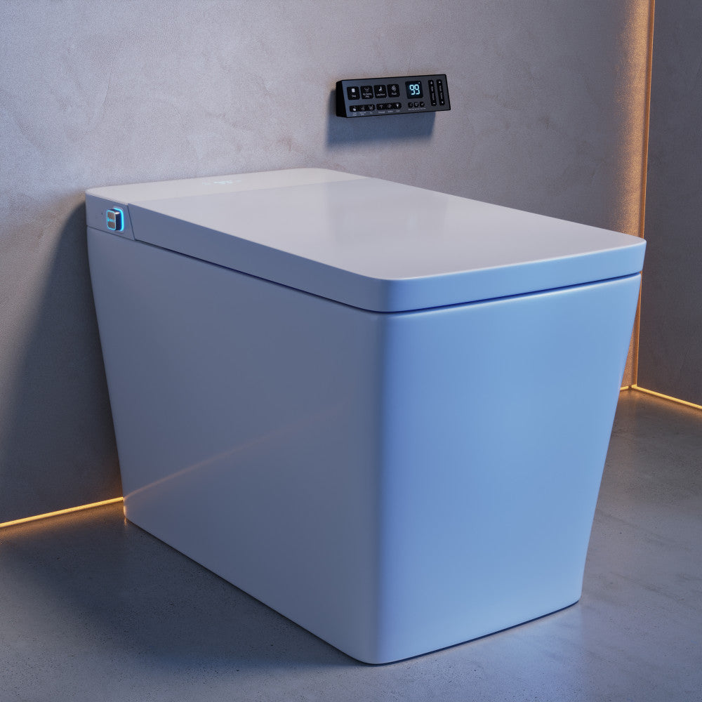 Swiss Madison Concorde Smart One-Piece 1.28 GPF Single Top Flush Toilet in Glossy White
