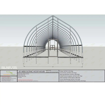 Bootstrap Farmer Gothic All-Metal Hoop House Kit