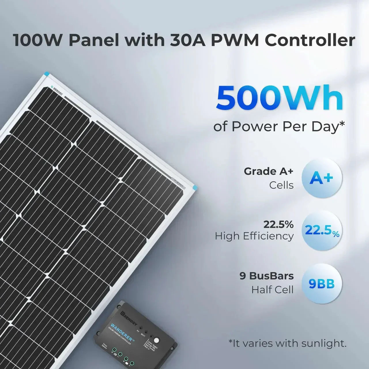 Renogy Starter Kit N-Type 100W 12V Solar Kit