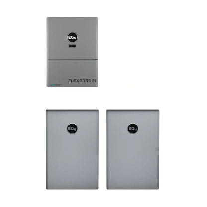 EG4 Hybrid Power Kit | 16kW 120/240V Output 48VDC - 28.6kWh System Bundle | EG4 FlexBOSS21 Hybrid Inverter + 2 x EG4 PowerPro Wallmount Outdoor Battery