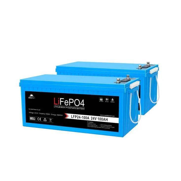 Sungold Power 24V 100Ah LiFePo4 Deep Cycle Lithium Battery Bluetooth Self-Heating / IP65