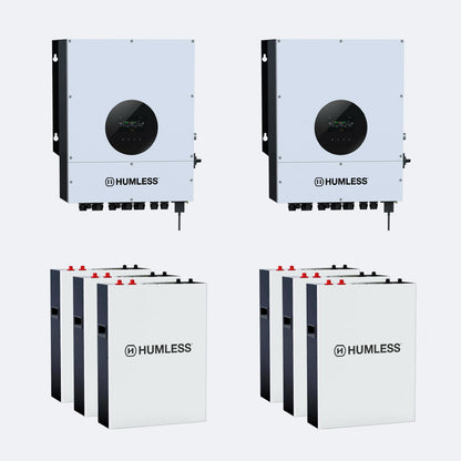 Humless IP65 Wall-mountable Batteries w/ 6kW Universal Inverter