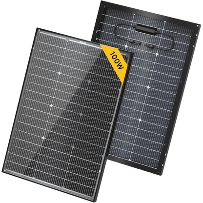 BougeRV 16BB N-Type 12V/24V 100 Watt Bifacial Solar Panel