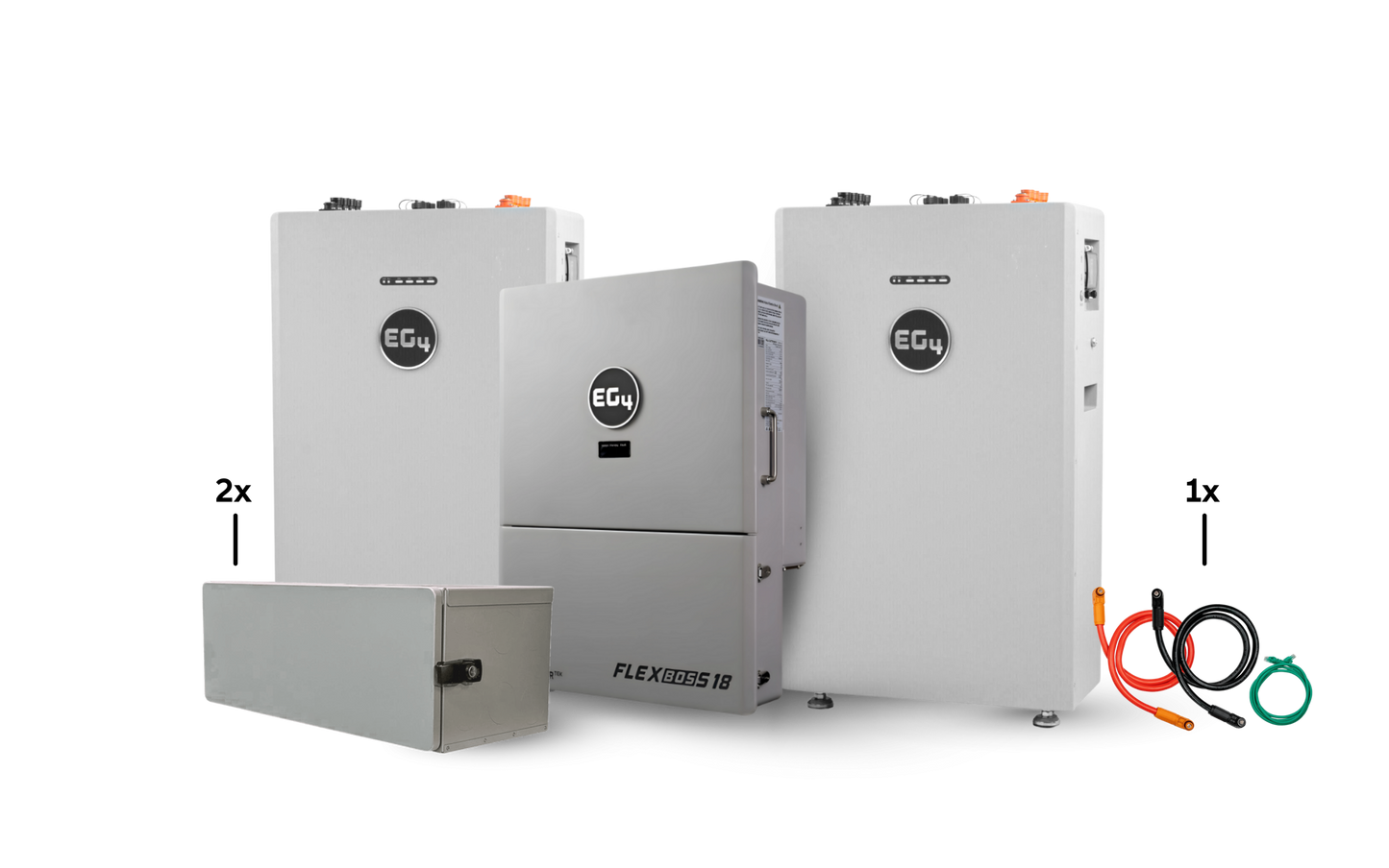 EG4 Hybrid Power Kit | 13kW 120/240V Output 48VDC - 32kWh System Bundle | 1 x EG4 FlexBoss18 Hybrid Inverter + 2 x EG4 All-Weather 314Ah Battery