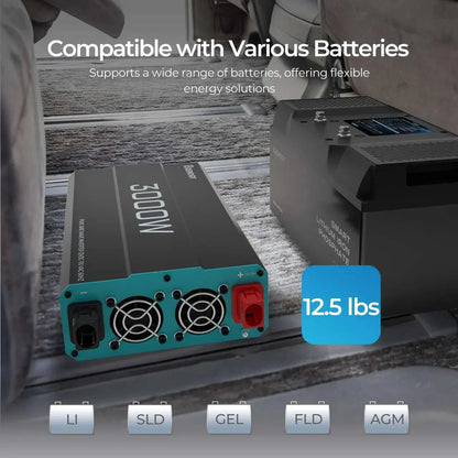 Renogy 700W/1000W/2000W/3000W 12V Pure Sine Wave Inverter