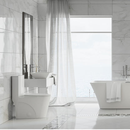 Swiss Madison St. Tropez One-Piece Elongated Toilet Vortex Dual-Flush 1.1/1.6 gpf (6 - Pack)