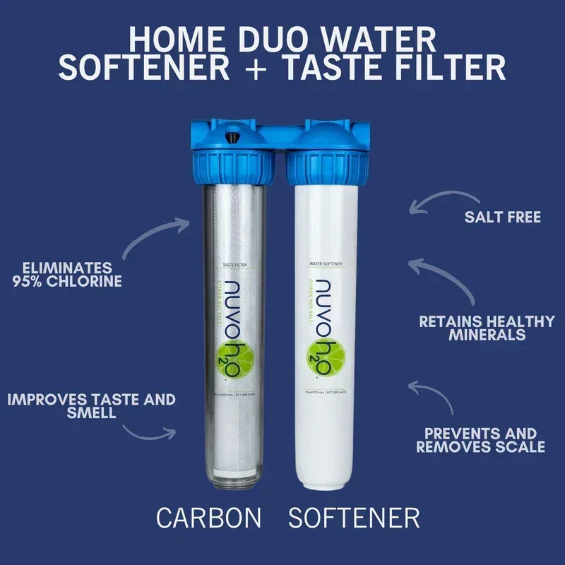 NuvoH2O Home Duo Water Softener + Taste Filter System