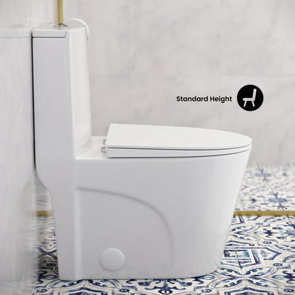 Swiss Madison St. Tropez One Piece Elongated Toilet Dual Vortex Flush 1.1/1.6 gpf with 10" Rough In (6 - Pack)