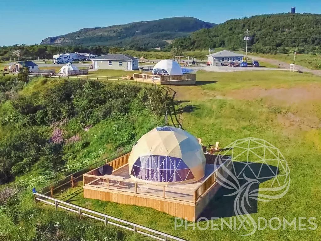 4-Season DELUXE Glamping Package Dome - 16'/5m - Phoenix Domes