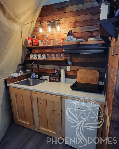 4-Season DELUXE Glamping Package Dome - 20'/6m - Phoenix Domes