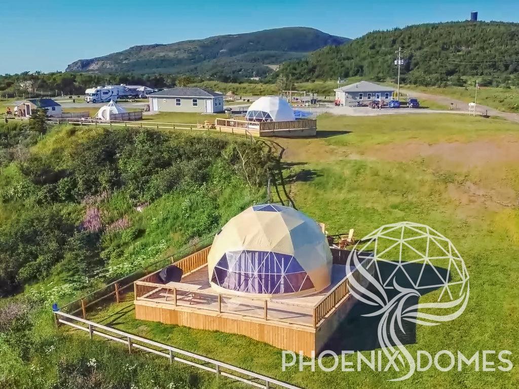 4-Season DELUXE Glamping Package Dome - 23'/7m - Phoenix Domes
