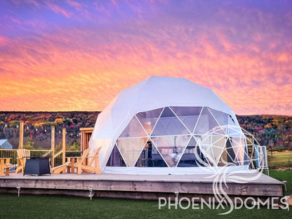 4-Season DELUXE Glamping Package Dome - 23'/7m - Phoenix Domes