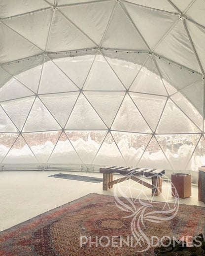 4-Season DELUXE Glamping & Yoga Package Dome - 30'/9m - Phoenix Domes