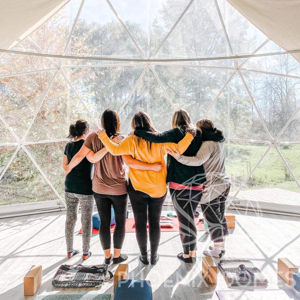 4-Season DELUXE Glamping & Yoga Package Dome - 30'/9m - Phoenix Domes