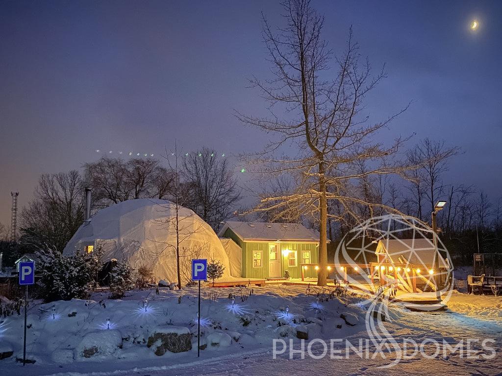 4-Season DELUXE Glamping & Yoga Package Dome - 30'/9m - Phoenix Domes