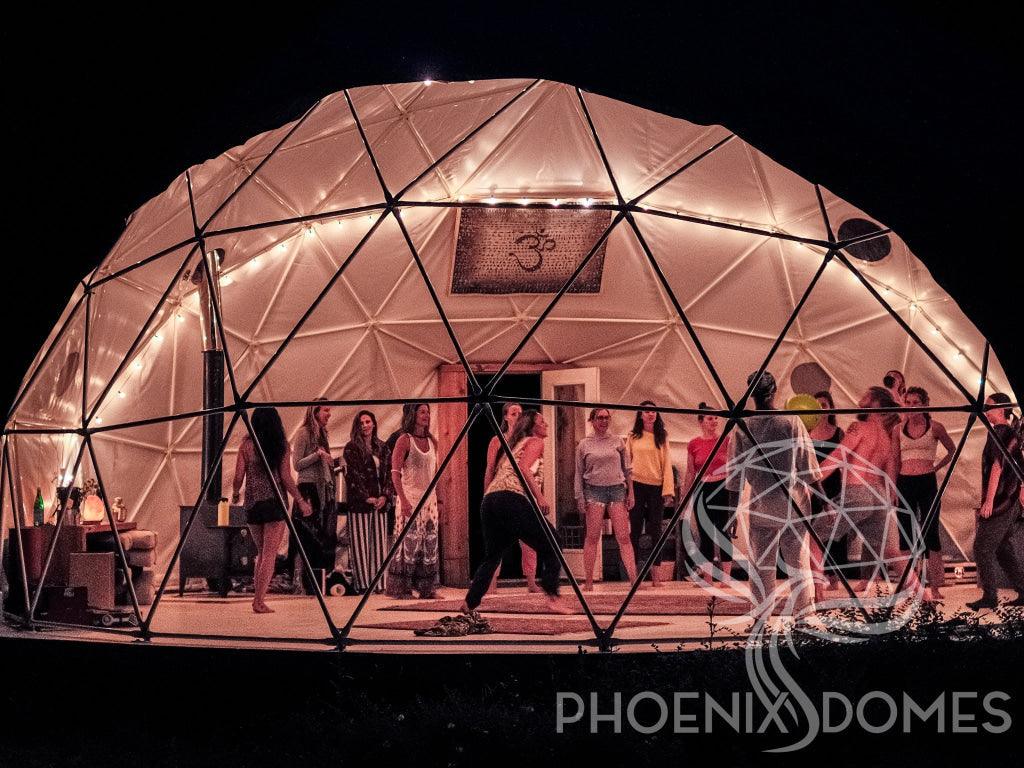 4-Season DELUXE Glamping & Yoga Package Dome - 33'/10m - Phoenix Domes