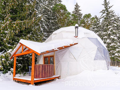 4-Season DELUXE Glamping & Yoga Package Dome - 33'/10m - Phoenix Domes