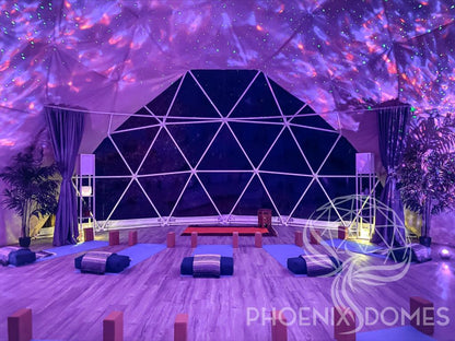 4-Season DELUXE Glamping & Yoga Package Dome - 33'/10m - Phoenix Domes