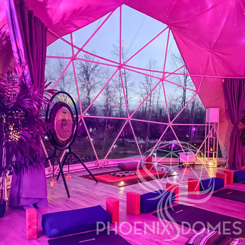 4-Season DELUXE Glamping & Yoga Package Dome - 33'/10m - Phoenix Domes