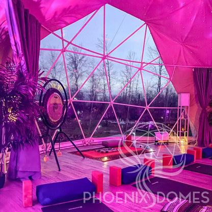 4-Season DELUXE Glamping & Yoga Package Dome - 33'/10m - Phoenix Domes