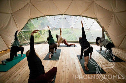 4-Season DELUXE Glamping & Yoga Package Dome - 33'/10m - Phoenix Domes