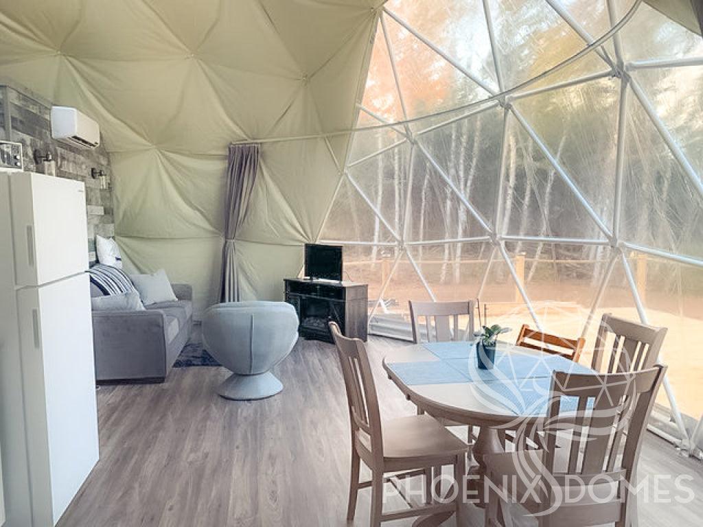 4-Season DELUXE Glamping & Yoga Package Dome - 33'/10m - Phoenix Domes