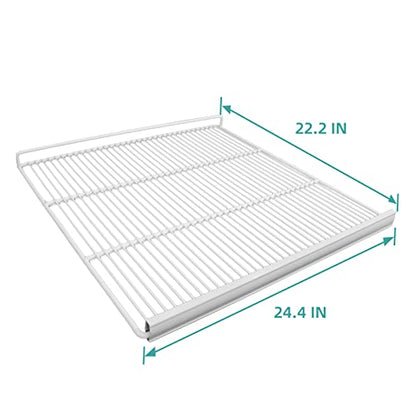 EQCHEN Food Shelves for 54"W Double Door Commercial refrigerator Freezer 2 Pack with 8 Shelf Clips