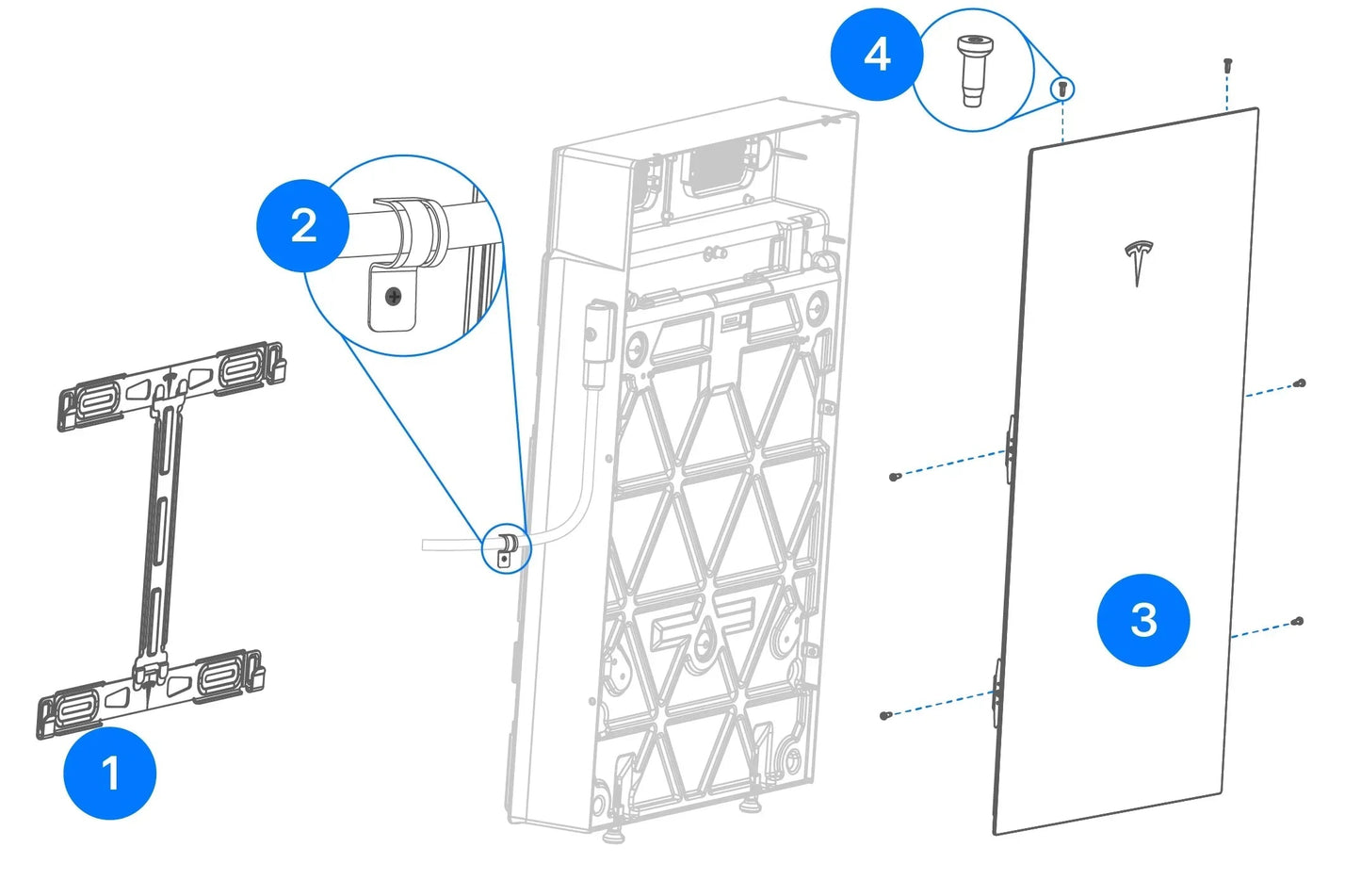 Tesla Powerwall 1978069-00-x Expansion Wall Mount Kit