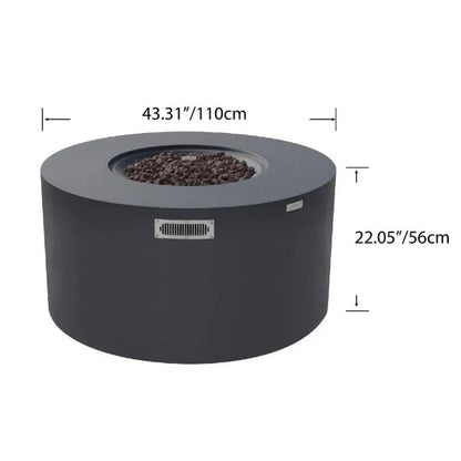 Elementi Pacaya Fire Table With Propane Tank Drawer OFG311
