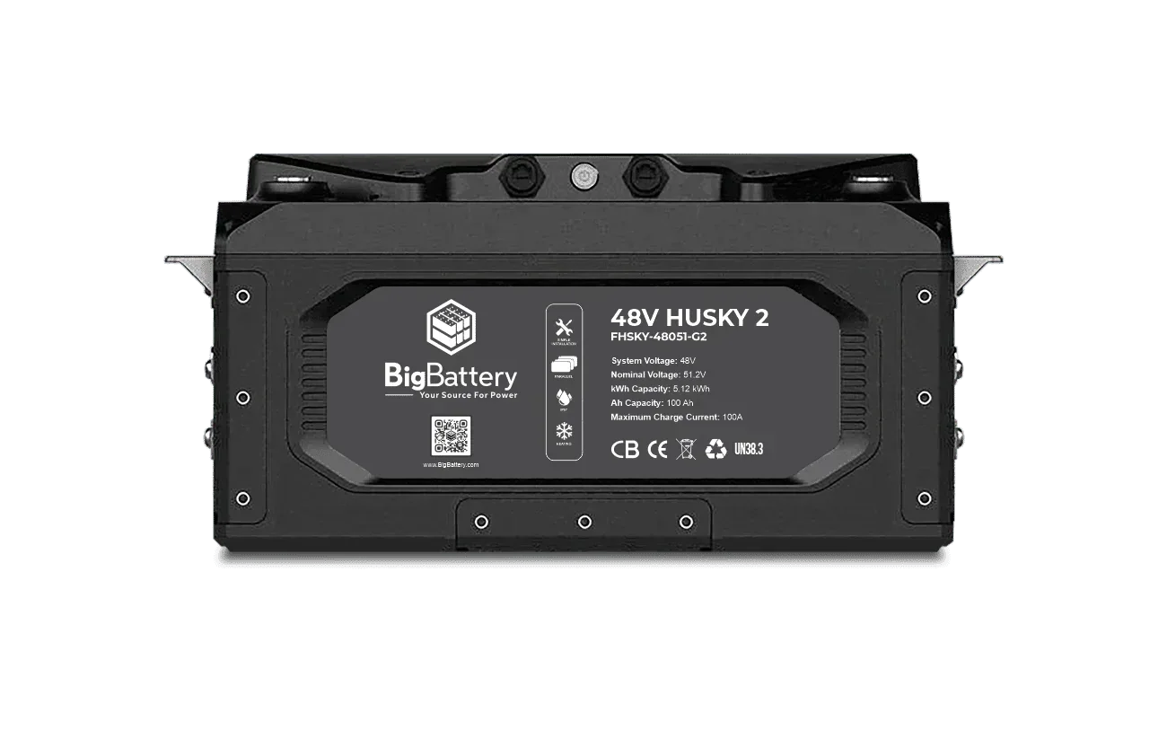 BigBattery 48V HUSKY 2 PWR | 5.12kWh LiFePO4 – High Power | Golf Cart | UTV | Industrial Battery