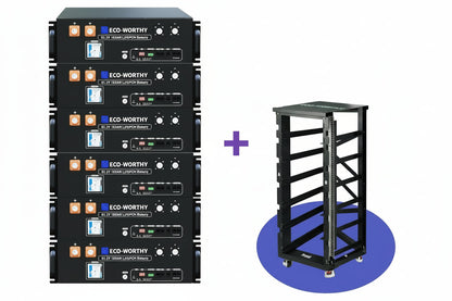 ECO-WORTHY 48V 100Ah Server Rack Battery | 5.12kWh V3 Lithium Battery | UL1973 | UL9540A | CEC