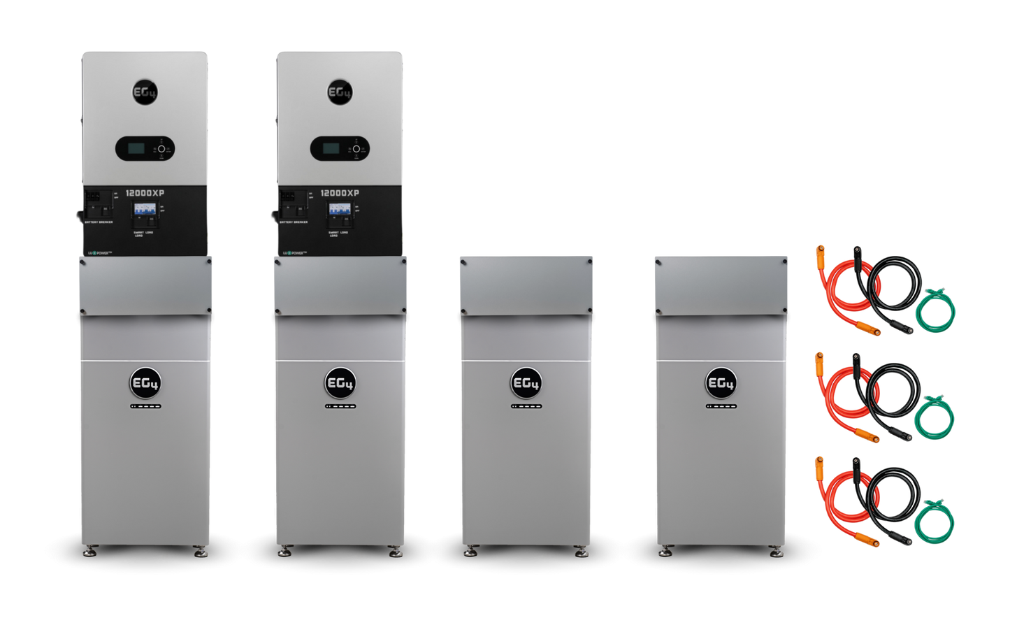 EG4 Hybrid Power Kit | 24kW 120/240V Output 48VDC - 64kWh System Bundle | 2 x EG4 12000XP Inverter + 4 x EG4 WallMount 314Ah Indoor Battery