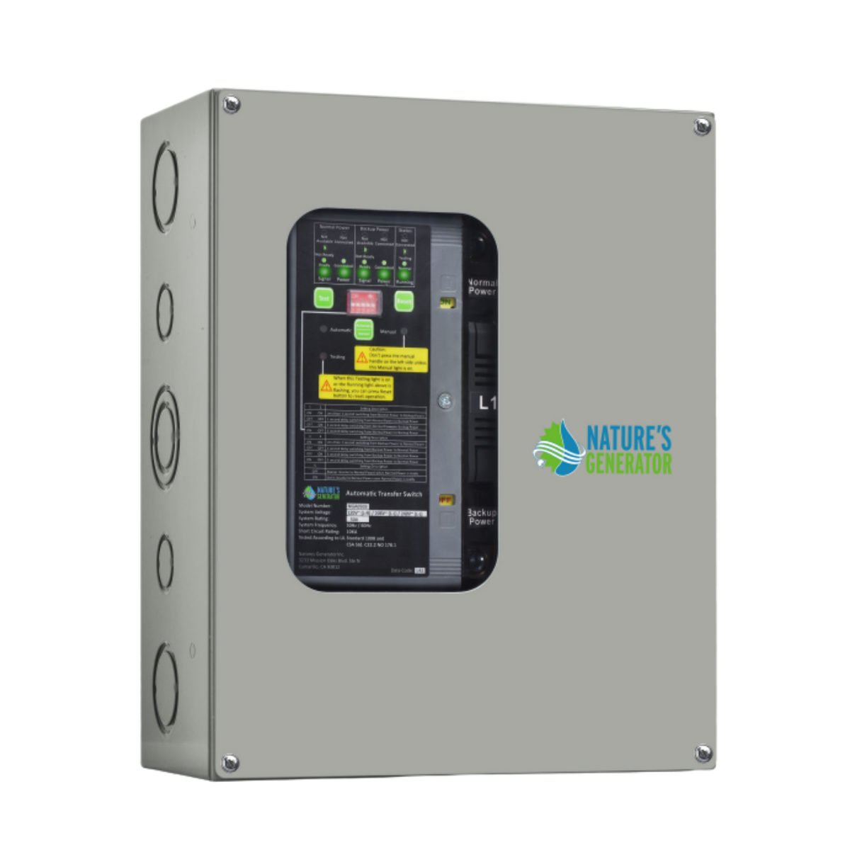 Nature's Generator 50A Compact Automatic Transfer Switch for Home, RV & Marine