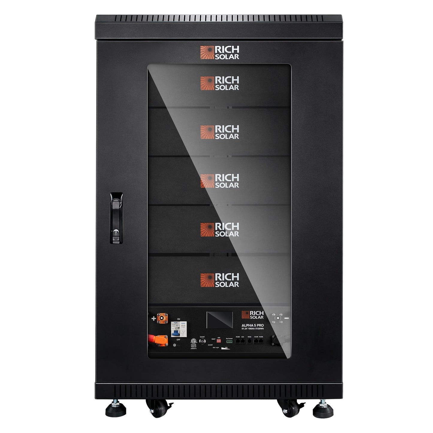 Rich Solar ALPHA 5 PRO 51.2V 100Ah LiFePO4 Battery Premium 48V Server Rack Lithium Battery for Residential, Commercial, RVs, Off-Grid