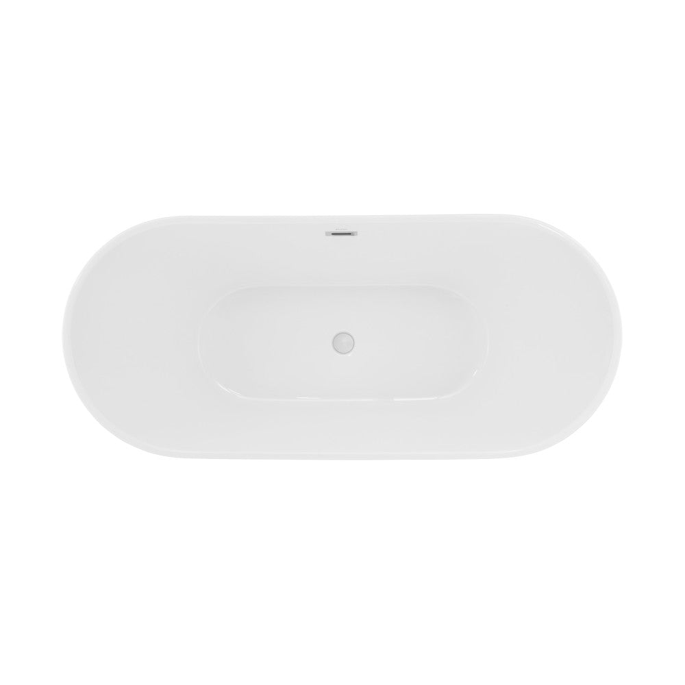 Swiss Madison Ivy 60" Double Slipper Freestanding Bathtub