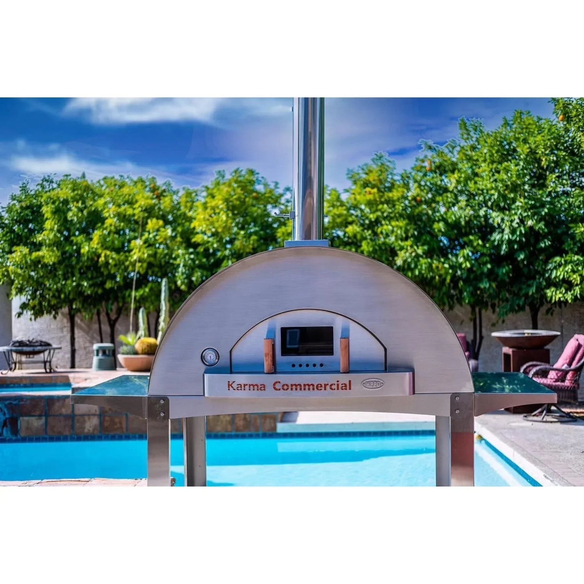 WPPO Karma 55 304 Stainless Steel Commercial Wood-Fired Oven