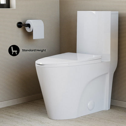 Swiss Madison St. Tropez One-Piece Elongated Toilet Vortex Dual-Flush 1.1/1.6 gpf (6 - Pack)