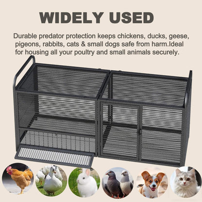 63-Inch Heavy-Duty Large Metal Chicken Coop Cage (SAK13568)