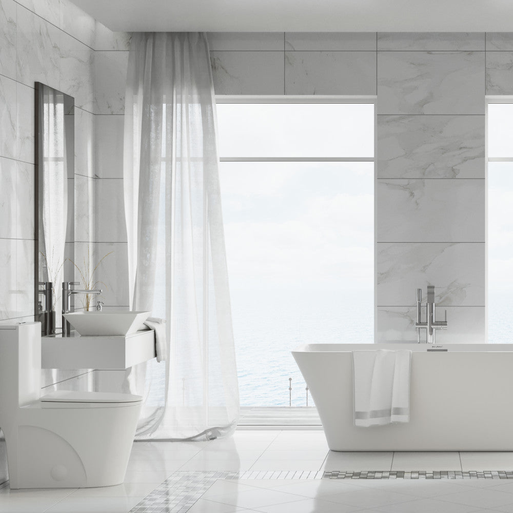 Swiss Madison St. Tropez One Piece Elongated Toilet Dual Vortex Flush 1.1/1.6 gpf with 10" Rough In (6 - Pack)