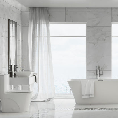Swiss Madison St. Tropez One Piece Elongated Toilet Dual Vortex Flush 1.1/1.6 gpf with 10" Rough In (6 - Pack)