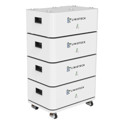 LINIOTECH 10kWh 200Ah 48V LiFePO4 Lithium Solar Battery Brick Stackable