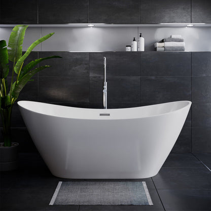 Swiss Madison Ivy 60" Double Slipper Freestanding Bathtub