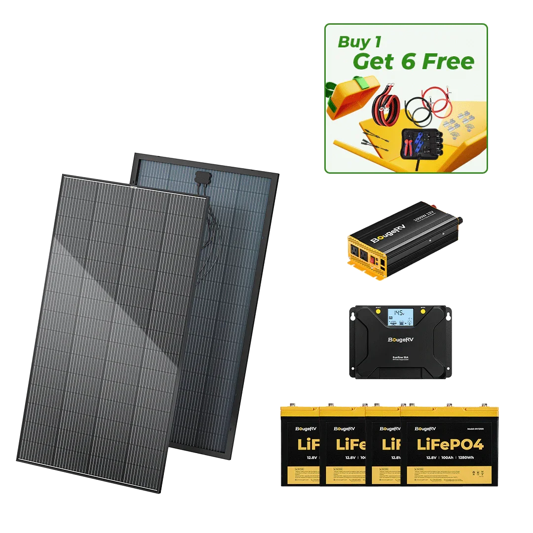 BougeRV 12V 800W High Watt Rigid Solar System Kit