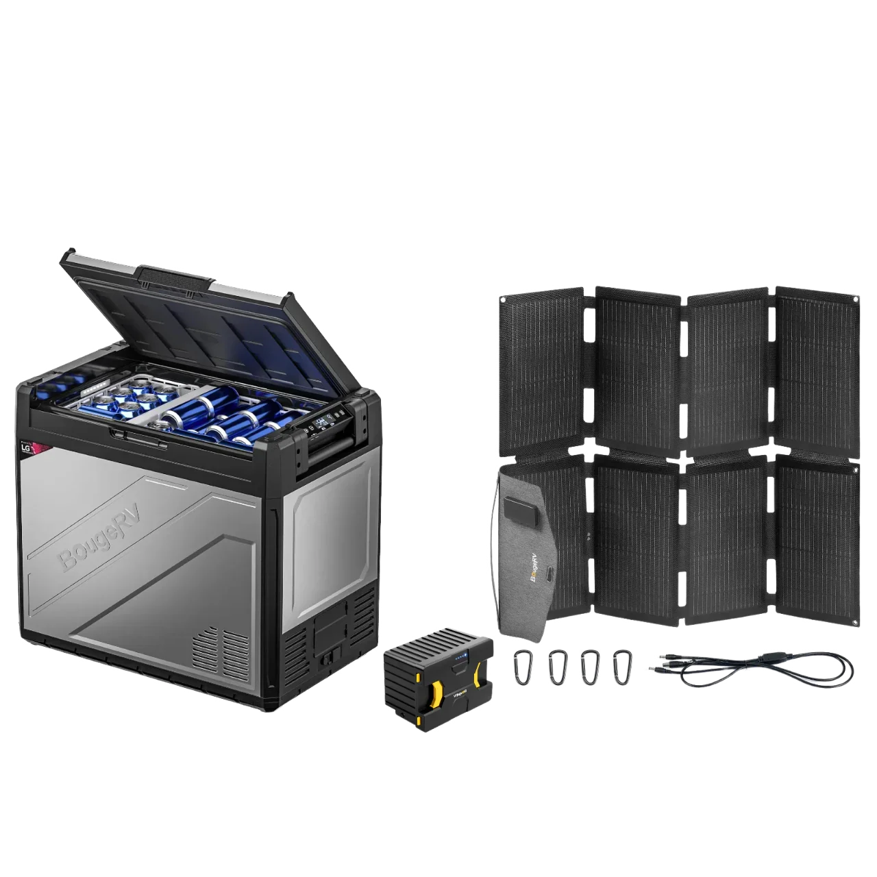 BougeRV Rocky Solar Battery Portable Fridge Kit