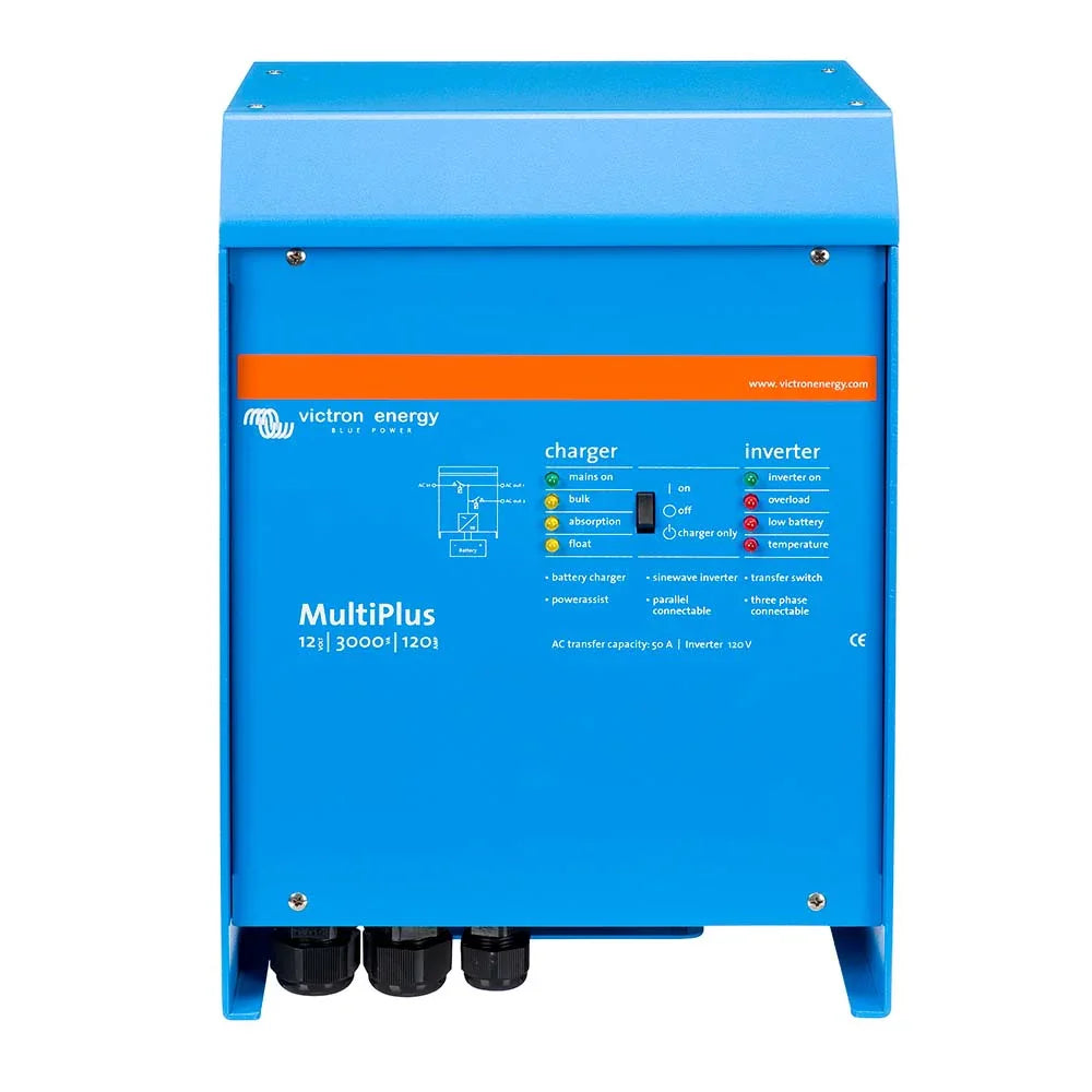 Victron MultiPlus Inverter/Charger 12 VDC - 3000VA - 120vAC w/120AMP Battery Charger - 50AMP Transfer Switch [PMP123021102]