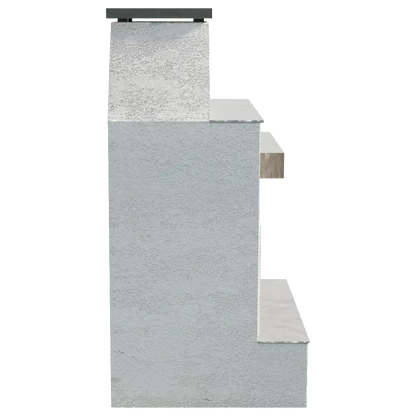 Cal Flame Modern Outdoor Gas Fireplace with Extended Mantle